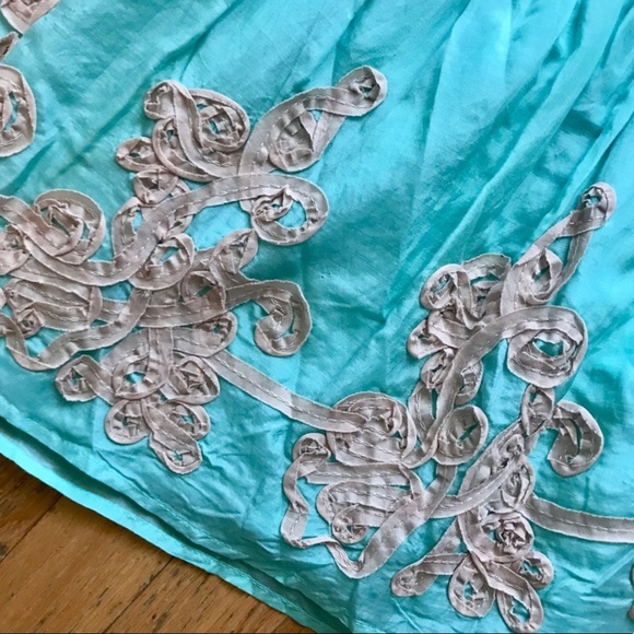 NWOT |Theme | Teal Circle Skirt - Picture 2 of 3